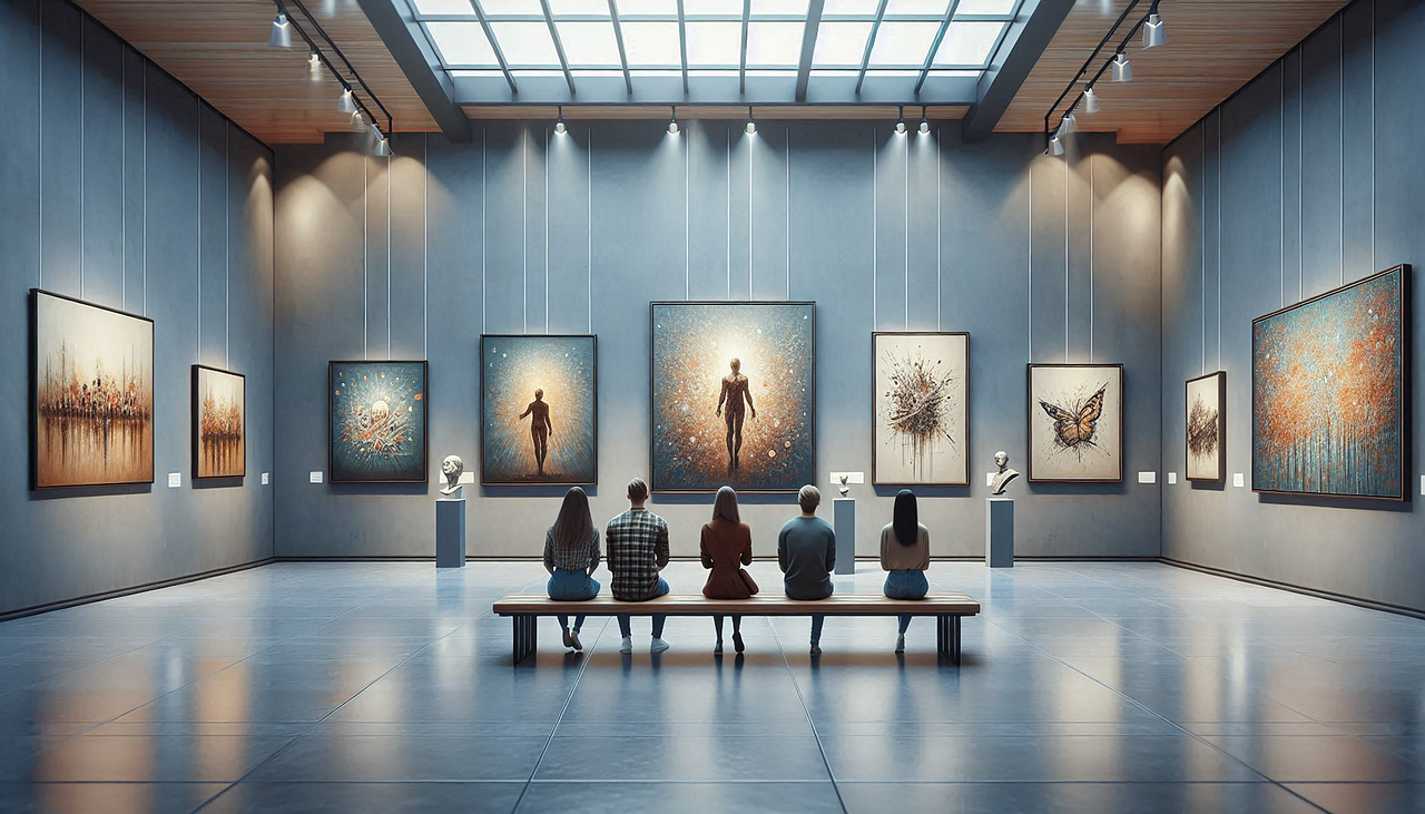 ai generated, museum, gallery